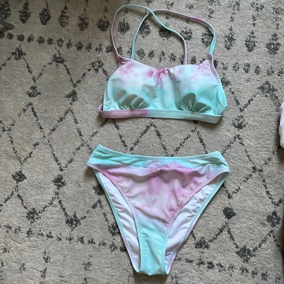 Tie Dye High Wasted Bathing Suit - Picture 6 of 8
